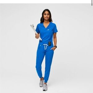 Figs royal blue scrub set